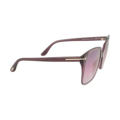 Pre-owned Tom Ford Sunglasses Women Transparent Violet Square Ft0788 81z 56mm Faye-02 In Violet, Purple