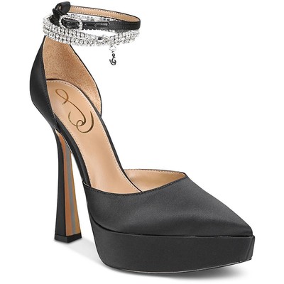 

Женские атласные туфли-лодочки Sam Edelman Andie черные 6, средние (B,M) BHFO 7142, Black satin
