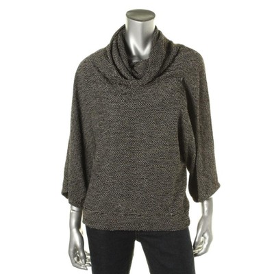 Sanctuary Женский черный вязаный пуловер с рукавами-доломанами, топ-свитер S BHFO 1673