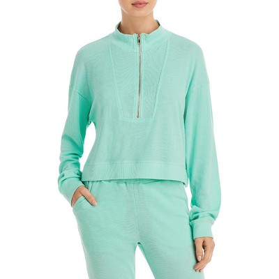 Женская термофутболка Chaser Womens Green Waffle с имитацией шеи на молнии 1/4 XS BHFO 5096