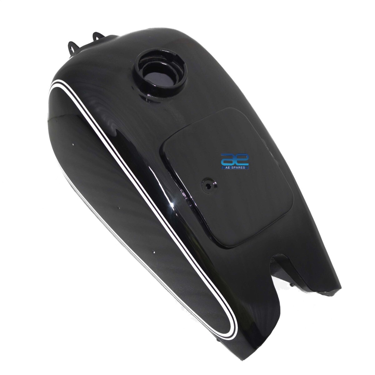 Petrol Fuel Gas Tank With Cap Black  & White Stripe For BMW R71  