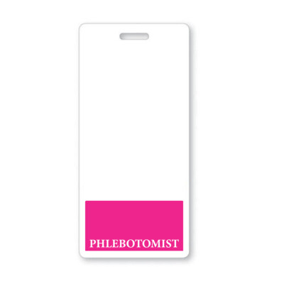 PHLEBOTOMIST Badge Buddy - Vertical- Hospital ID Card Buddies Phlebotomists