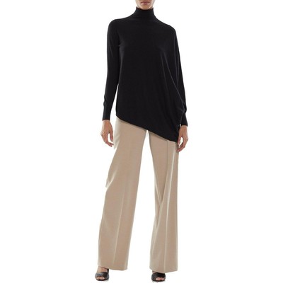 

Halston Womens Liz Черный свитер с высоким воротником из шерсти мериноса Dolman  BHFO 6484, Jet black