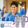 Rcvlauf Nurses Gifts Vet Tech Tumbler with Handle and Straw - 40 oz Veterinarian Cup Coffee Mug Gifts for Women, Graduation, Vet Appreciation, Nurses Week