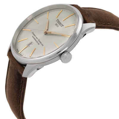 Pre-owned Tissot Chemin Des Tourelles Automatic Ivory Dial Men's Watch T1394071626100