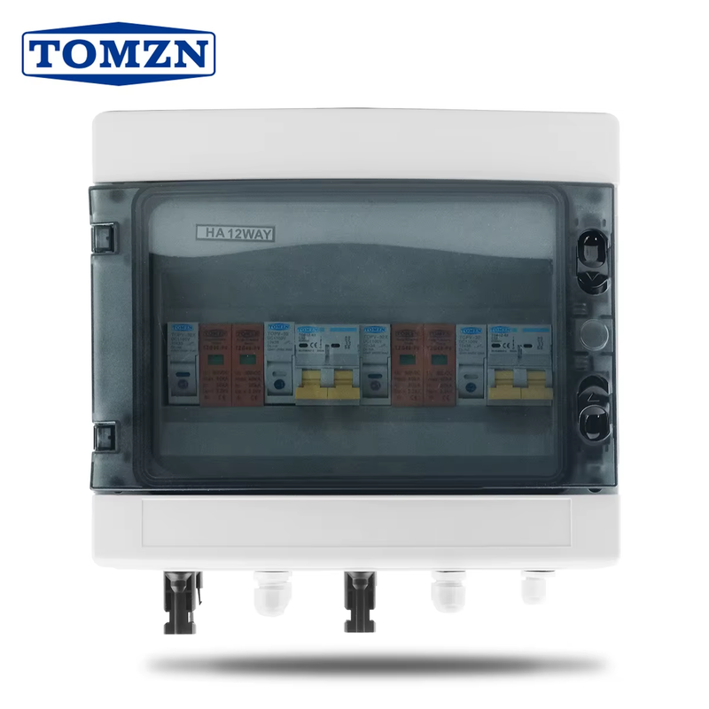 Solar photovoltaic PV Combiner Box With Lightning Protection 2 input 2 out DC 60