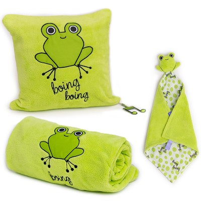 Milk&Moo Frog Baby Blanket Set, 100% Oeko-Text Certified, 100% polyester Rachel