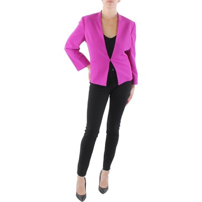 

Le Suit Женский фиолетовый тканый креповый пиджак без воротника  BHFO 5729, Orchid