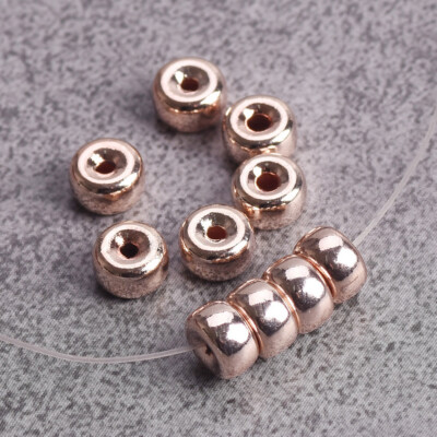 4/5/6/8/10mm Rondelle Gold/Silver Hollow Matte Brass Metal Loose Spacer Beads