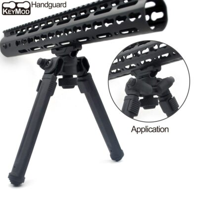 ACTIVE-8 Adjustable Rifle Bipod for Key mod / M-loc Rail Mount Aluminum Polymer