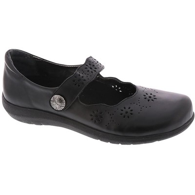 Женские туфли на плоской подошве Mary Janes из черной кожи David Tate Bev 7,5, средние (B,M) BHFO 4391