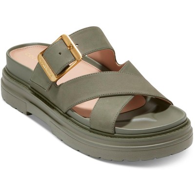 Женские босоножки Cole Haan FRAYA зеленого цвета на плоской подошве, размер 8,5 (B, M), BHFO 5044