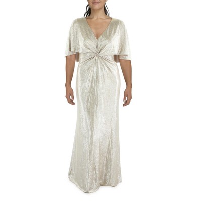 Lauren Ralph Lauren Женское мерцающее платье с узлом спереди Вечернее платье BHFO 3062