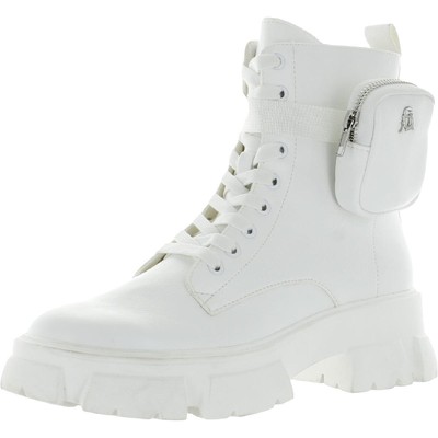Женские ботинки Steve Madden Thora White Combat на шнуровке 11 Medium (B,M) BHFO 7613
