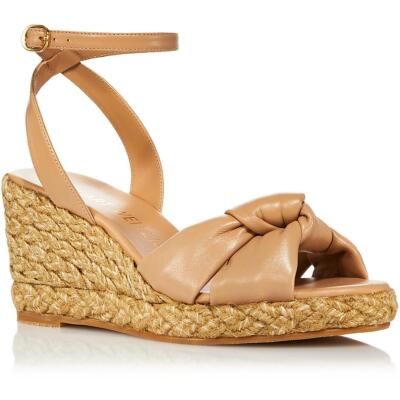 Stuart Weitzman/ женские босоножки на танкетке из натуральной кожи Playa с ремешком на спине; BHFO 0545