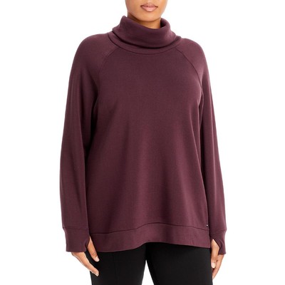 

Женский красный флисовый свитер с высоким воротником Marc New York Athletic Plus  BHFO 7362, Wine