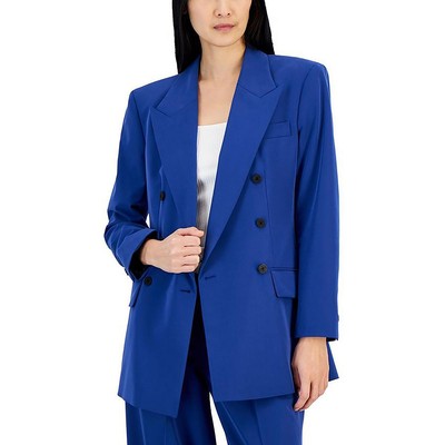 Офисный двубортный блейзер Hugo Womens Blue с длинным рукавом для работы 8 BHFO 5653