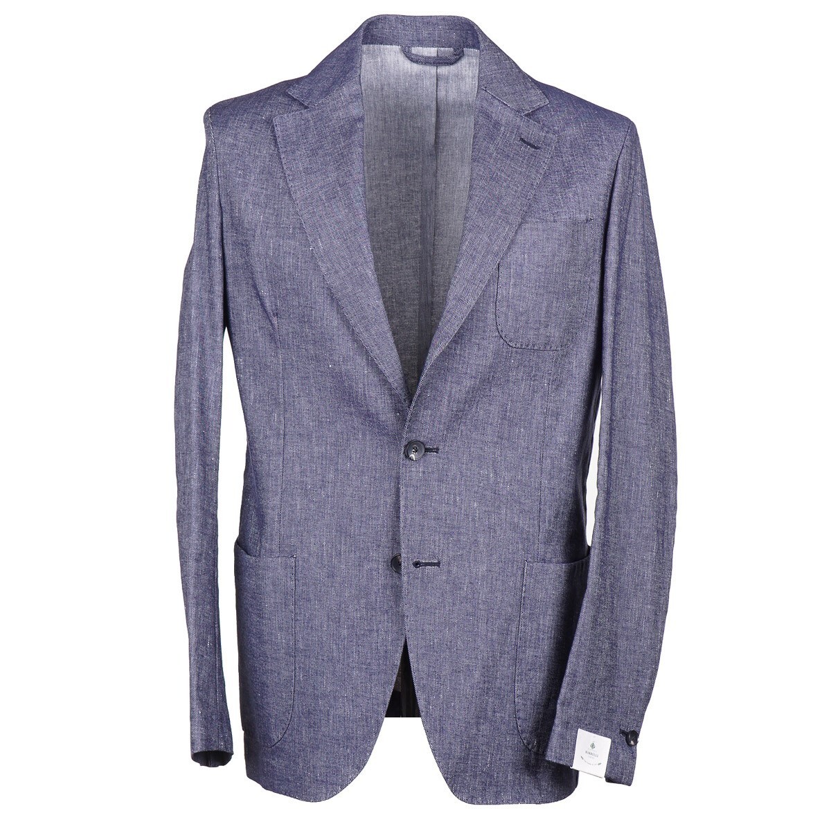Pre-owned Luigi Borrelli Unlined Chambray Suit With Drawstring Jogger Pants 40r (eu50) In Blue