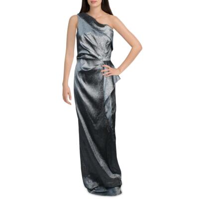 

Женское синее вечернее платье цвета металлик Rickie Freeman Teri Jon  BHFO 6914, Metallic slate
