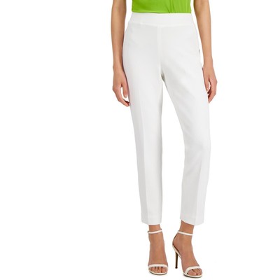 

Kasper Женские текстурированные модные брюки до щиколотки с высокой посадкой Petites BHFO 2736, Lily white, 10839397