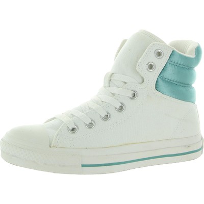 

Converse Womens Padded Collar Hi White Повседневные и модные кроссовки BHFO 2873, White/blue/black