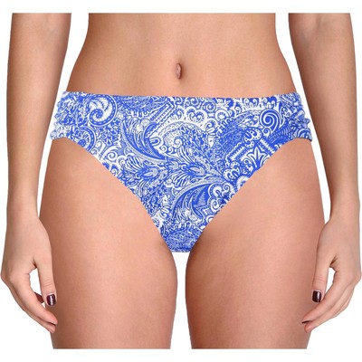 

Женское синее бикини с плавками Lauren Ralph Lauren, раздельные плавки,  BHFO 3171, Blue/white