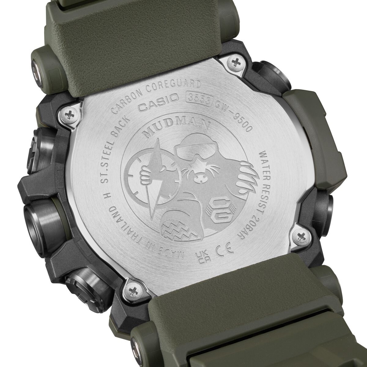 Pre-owned Casio G-shock Master Of Mudman Triple Sensor Model Gw-9500-3jf Men's Watch