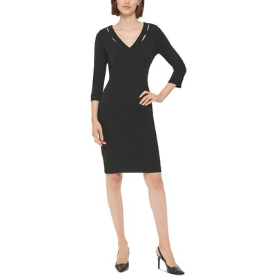 

Женское приталенное платье миди Calvin Klein BHFO 2368, Черный