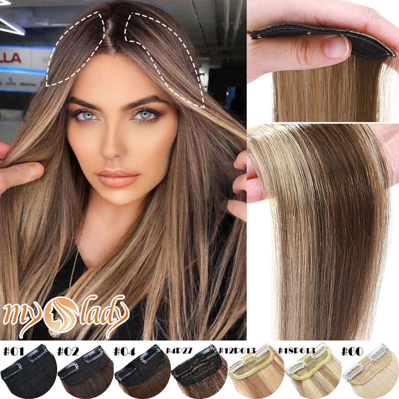 #Highlight Mini Hair Pad Clip In 100% Remy Human Hair Extens