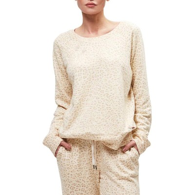 

n:PHILANTHROPY Женская желтая рубашка с потертостями Толстовка Loungewear  BHFO 3213, Cuban sand