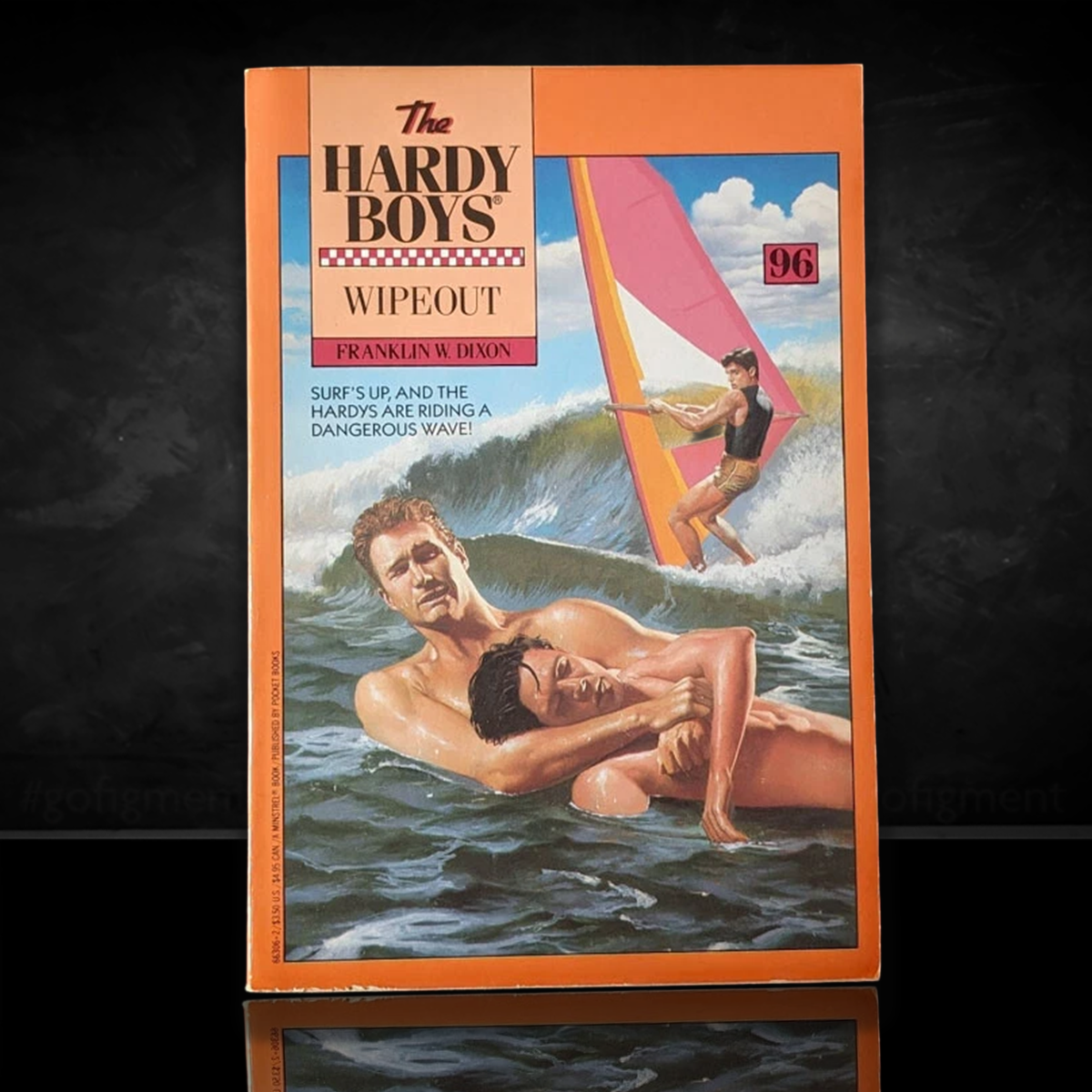 96 Wipeout Hardy Boys Paperback Book 1989 (Sq-Orange)