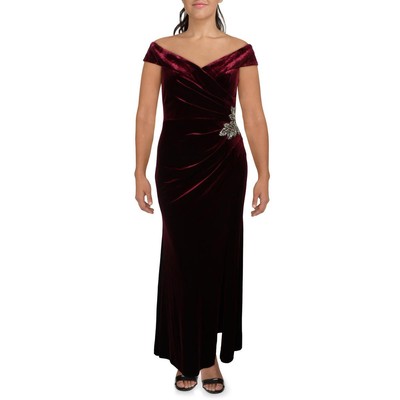 Женское вечернее платье из фиолетового бархата Alex Evenings Plus 14 BHFO 4180