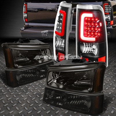 ДЫМЧАТАЯ ФАРА + ЯНТАРНЫЙ СИГНАЛ + ХРОМИРОВАННЫЙ ЗАДНИЙ ФОНАРЬ С 3D-ОРЕОЛОМ ДЛЯ 03-07 SILVERADO