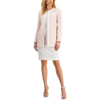 

Le Suit Женский розовый вязаный офисный костюм из 2 предметов  BHFO 7605, Light blossom/vanilla ice