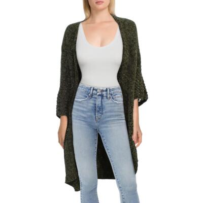 Аксессуар St. New York Womens Green Chenille Cardigan Sweater Top O/S BHFO 7194