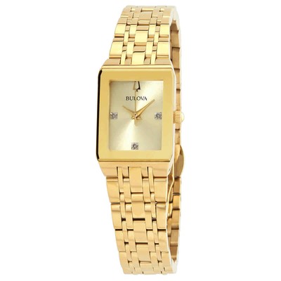 Bulova Futuro Женские кварцевые часы с циферблатом цвета шампанского 97P140