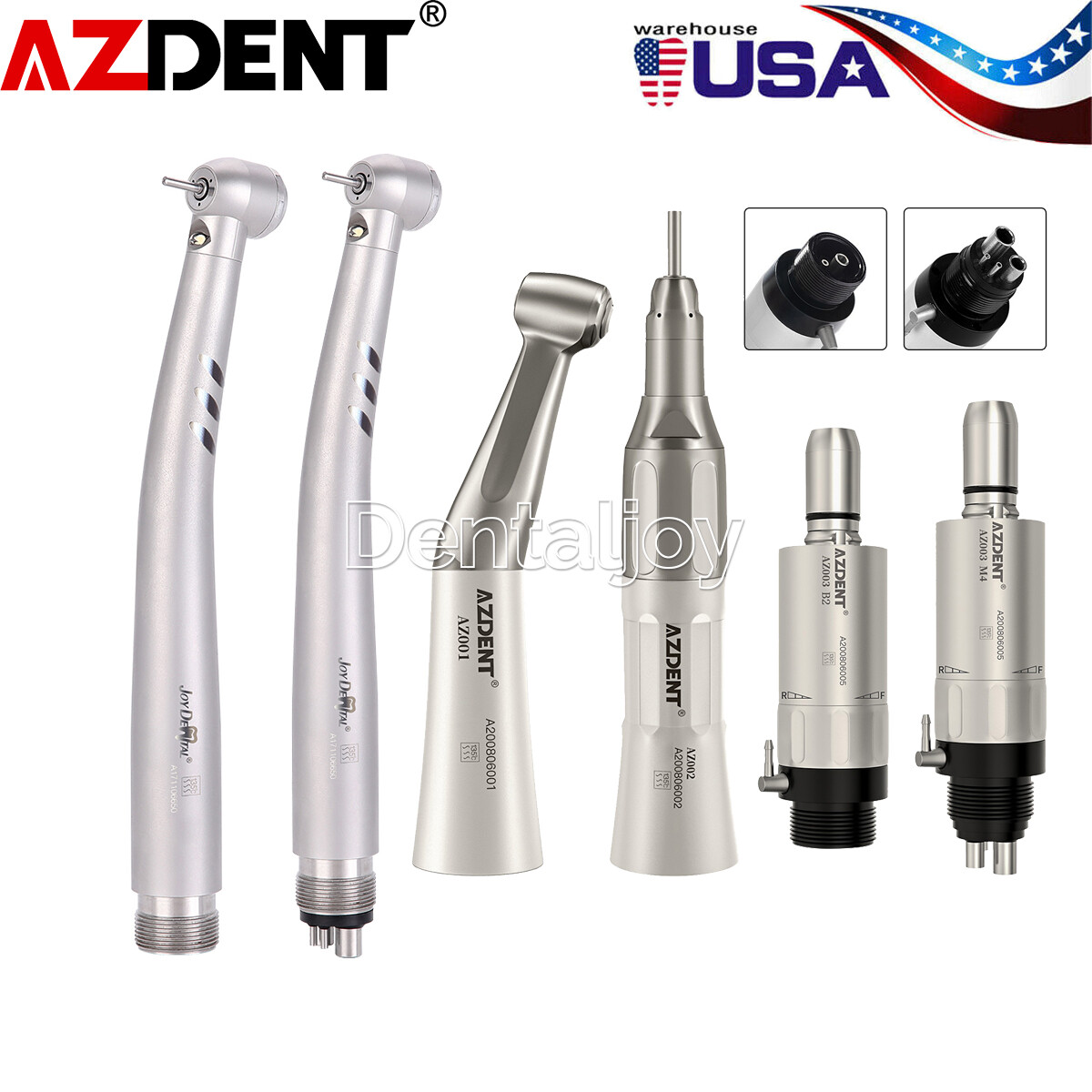 Dental Kit de pieza de mano turbina fibra óptico LED de alta y baja velocidad