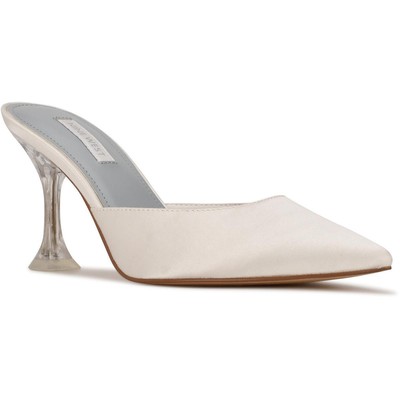 

Белые атласные туфли-лодочки без шнуровки Nine West Hott 7 Medium (B,M) BHFO 2297, Белый, Hott