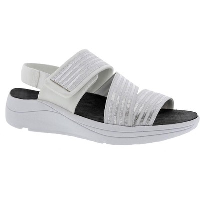 Женские босоножки на танкетке Drew Womens Sutton White, очень широкие (E+, WW) BHFO 8527