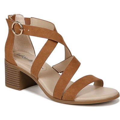 Женские коричневые туфли на блочном каблуке из искусственной кожи LifeStride 9 Medium (B, M) BHFO 9934