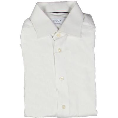

Мужская белая хлопковая рубашка Eton Contemporary на пуговицах 15,5 39 BHFO 7859, Белый, 100000086