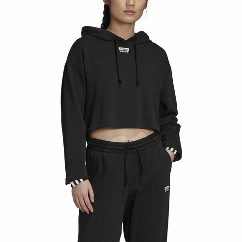 

[GD3090] Женская укороченная толстовка Adidas Originals, Черный