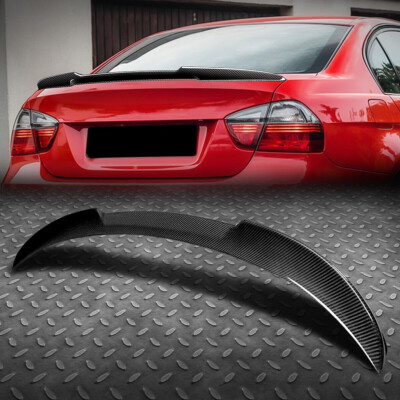 ДЛЯ 05-12 BMW E90 3-Й СЕРИИ КАРБОНОВЫЙ V-ОБРАЗНЫЙ СПОЙЛЕР НА ЗАДНЕЙ КРЫШКЕ БАГАЖНИКА С УТИНЫМ КЛЮВОМ