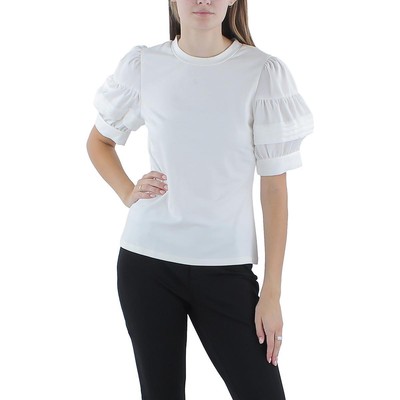 Женская белая блузка для работы Gracia с пышными рукавами, L BHFO 4475