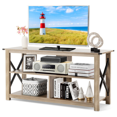 Entertainment Center For Tv's Up To 55" Grey Wash
