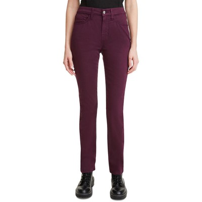 

Jen7 by 7 for All Mankind Женские сатиновые джинсы скинни прямого кроя из денима BHFO 3255, Plum, 7G057353