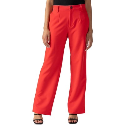 Женские офисные брюки Sanctuary Womens Noho красного цвета с широкими штанинами, 24 BHFO 9157