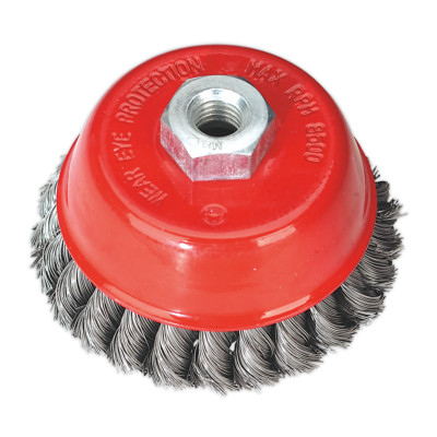Sealey TKCB100 Twist Knot Wire Cup Brush 100mm M14 x 2mm