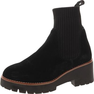 Blondo Womens Suede Block Heel Bootie Ankle Boots Shoes BHFO 2571