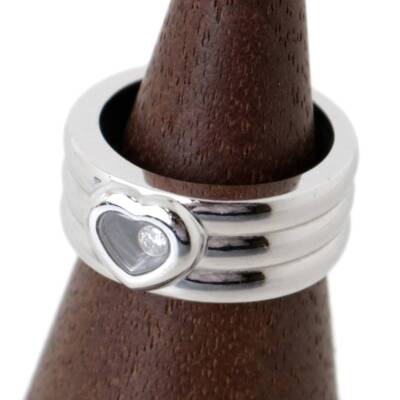 Chopard Happy Diamond Ring Heart #11 K18 WG P0009444 | eBay